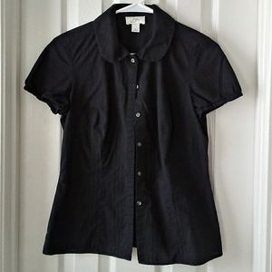 Ann Taylor Loft Black Top 4 Small